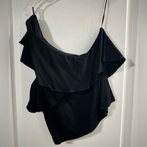 Evernew One Shoulder Ruffle Top
